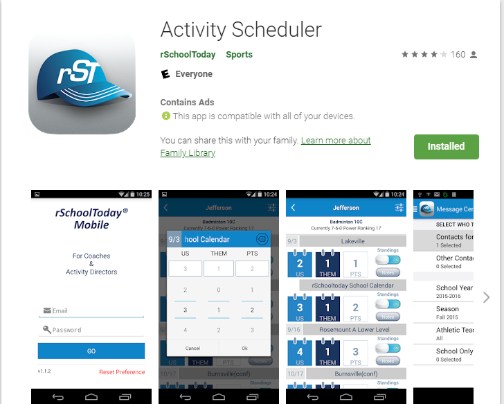 How to get the Activities Scheduler App